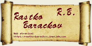 Rastko Baračkov vizit kartica